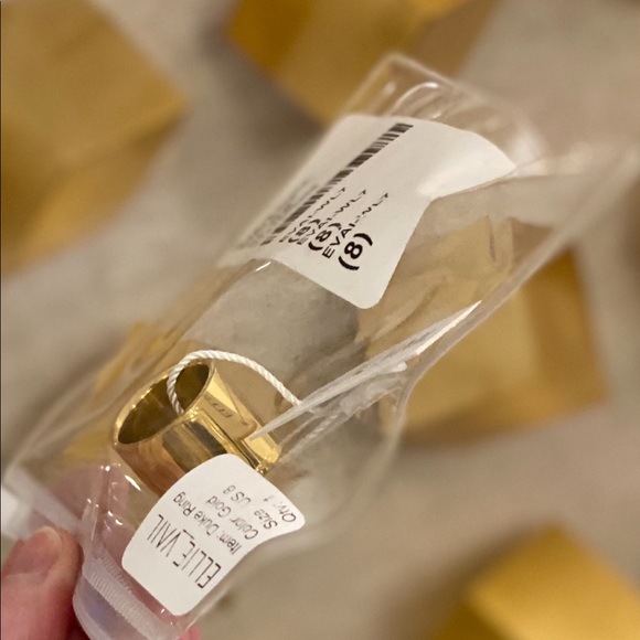 NEW Ellie Vail Duke Cigar Ring SOLD OUT Revolve New in Pouch GOLD 8 - Picture 2 of 7